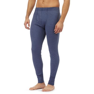 Big and tall blue brushed thermal bottoms